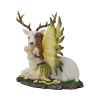 Adoration stag and spring fairy medium figurine