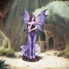 Amethyst Companions Purple Wolf and Owl Fairy Companion Figurine