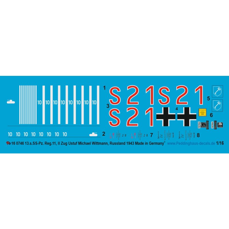 Decals for Wittmann's Tiger Kursk 1943