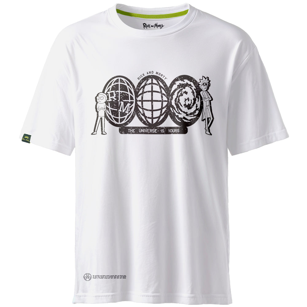 Rick and Morty The Universe is Yours t-shirt white, XXL