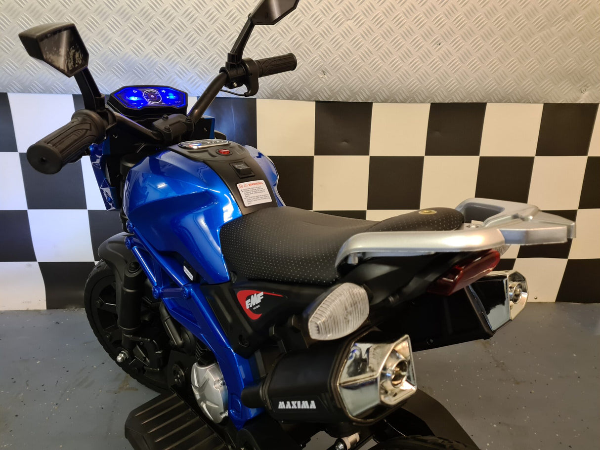 Børnemotorcykel Grom Superbike 12 volt metallic blå