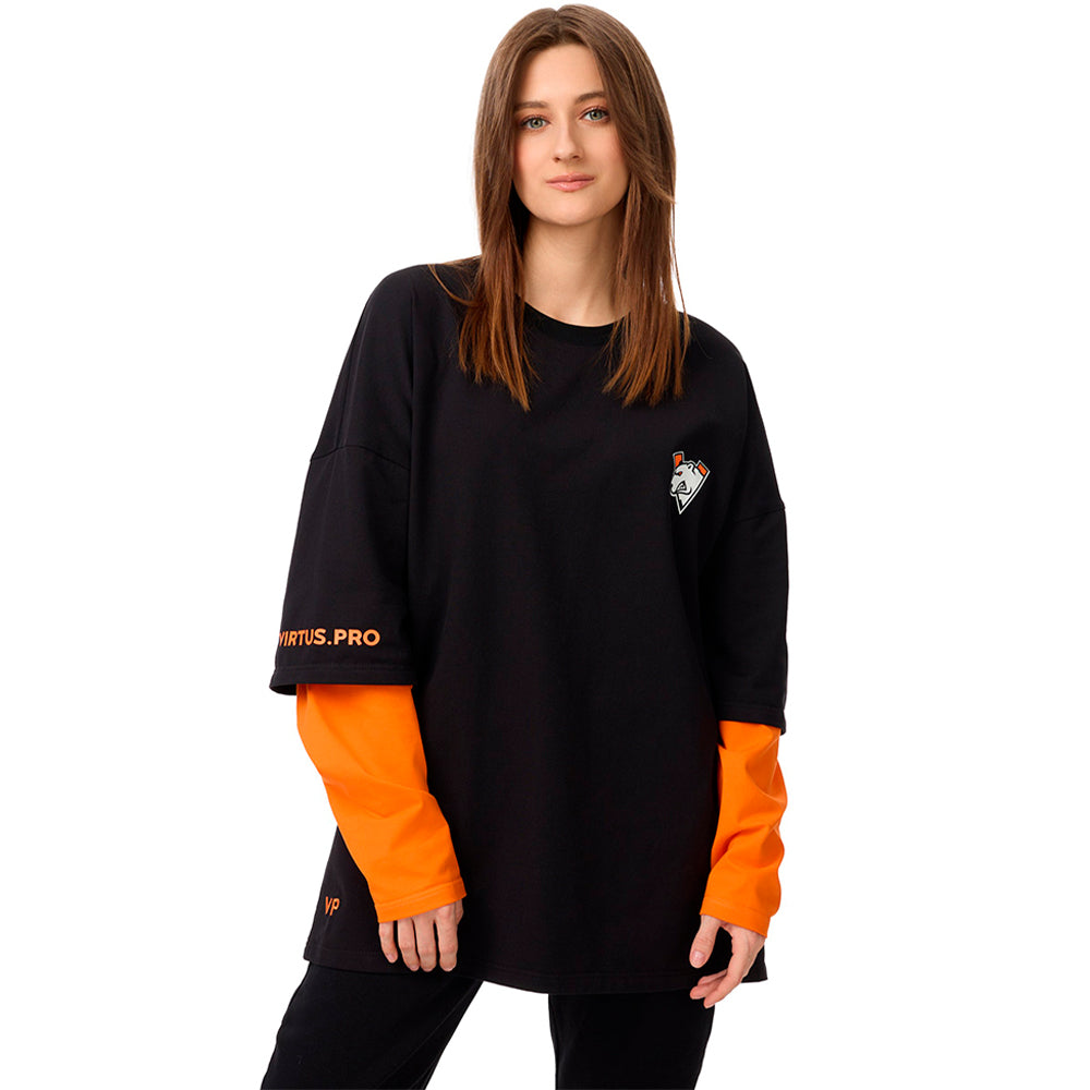 Virtus.pro basic collection long sleeve orange, XXL