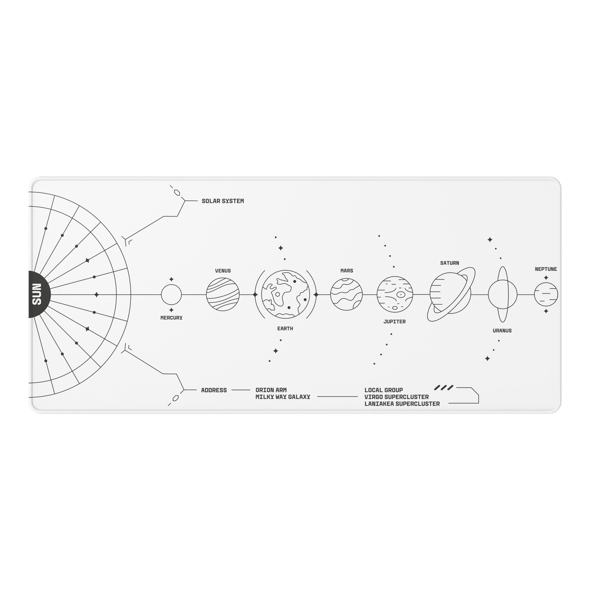 Dark Project Gaming Mousepad, Terra Nova White, XL