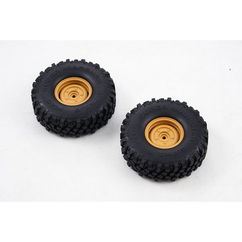 FCX10 Land Rover serie 11043 - WHEEL ASSEMBLY 1PAIR (25 degrees)