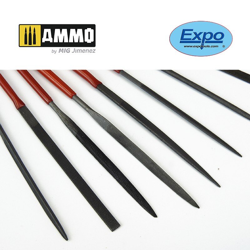 10 pcs Mini File Set 2 x 100mm in Wallet