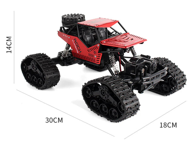 Fjernstyret Rock Crawler bil med 2 sæt dæk 2-i-1