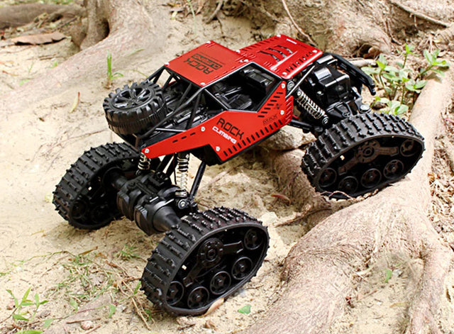 Fjernstyret Rock Crawler bil med 2 sæt dæk 2-i-1