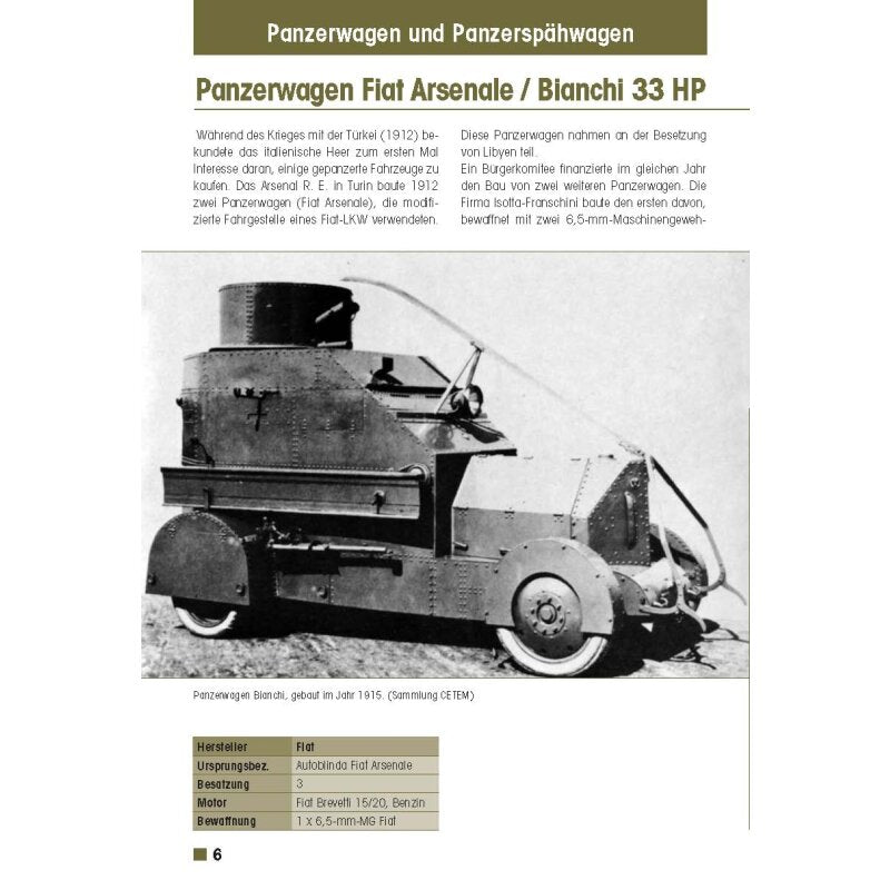 Italienische KFZ und Panzer 1916 - 1945