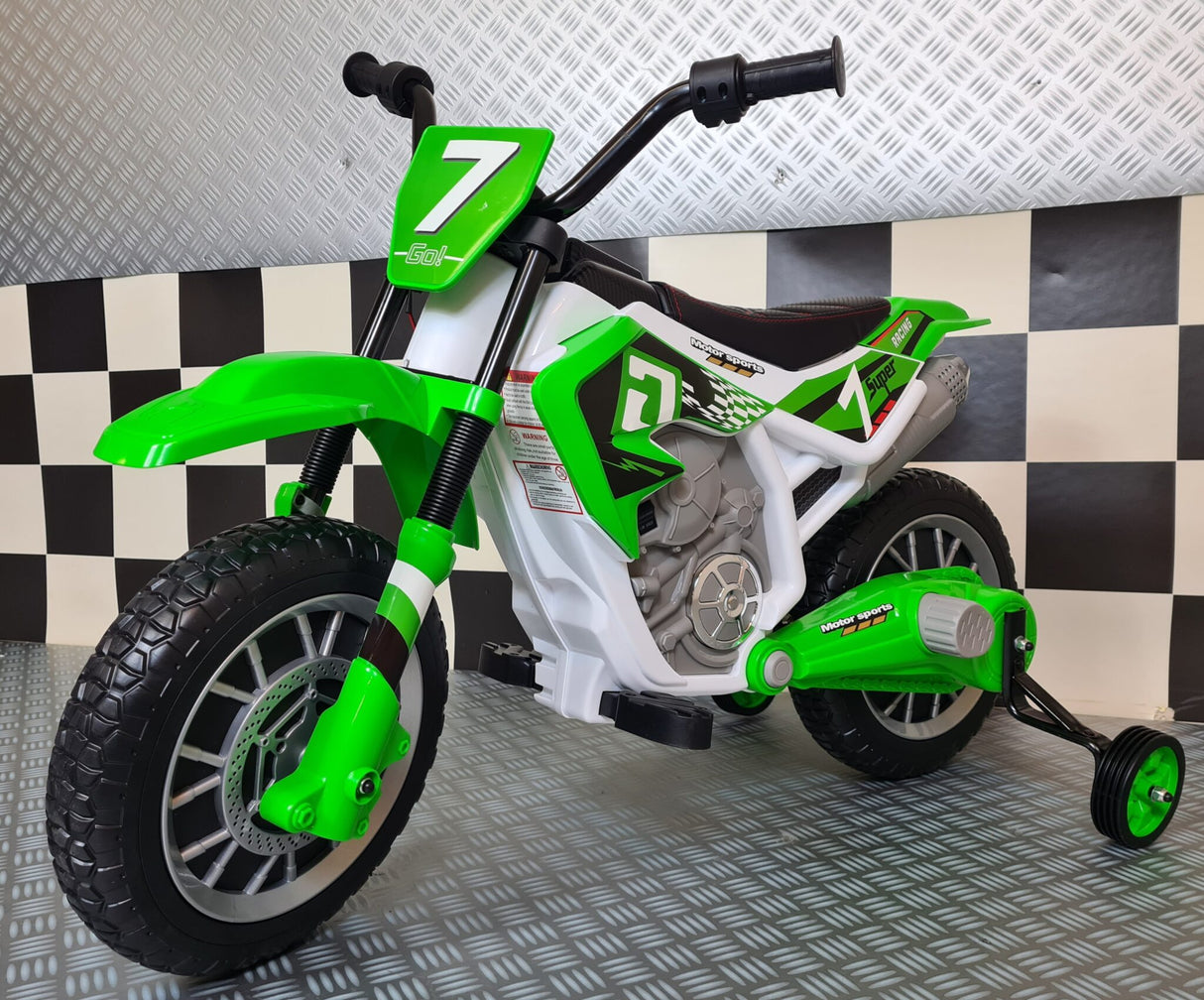 Children's dirt bike 12 volt green
