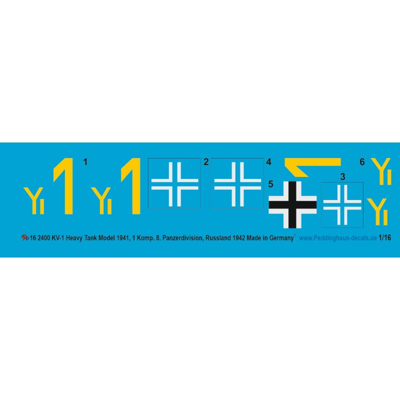 KV-1 Heavy Tank Model 1941 , 1. Komp. 8. Panzer Division, Russland 1942