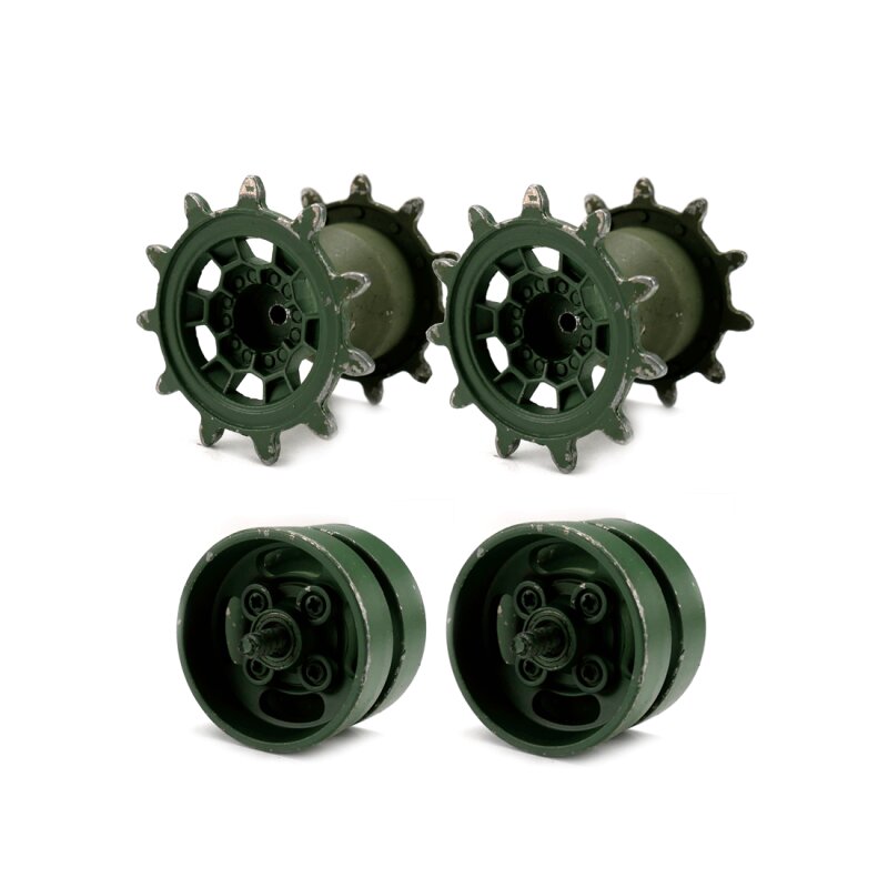 Leopard 2A6 metal drive and idler wheels
