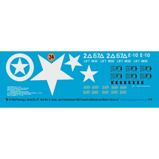 M26 Pershing Kampfpanzer 2. Armd 67 Tank Bat. Deutschland April 45