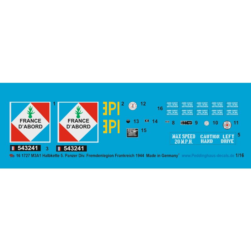 M3 A1 Halbkette der 5.Franz Panzerdiv. Der Fremdenlegion 1944 Frankreich