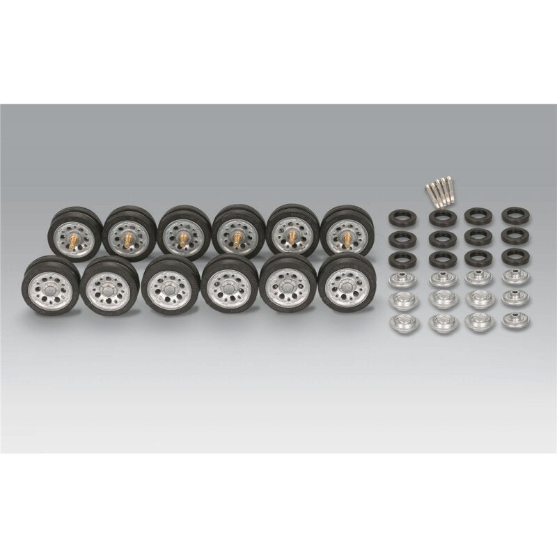 Road wheel set of metal with rubber coating for Panzer III. or StuG III.