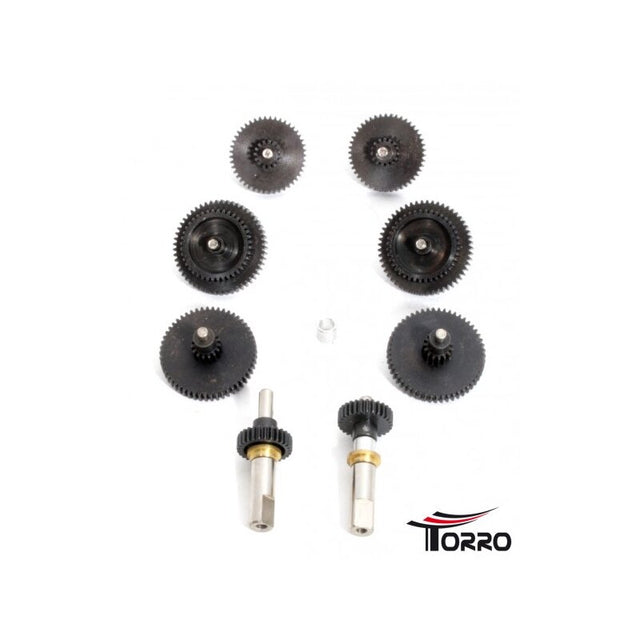 Metal Steel Gear Set left / right for 1:16 gears with short wave axle