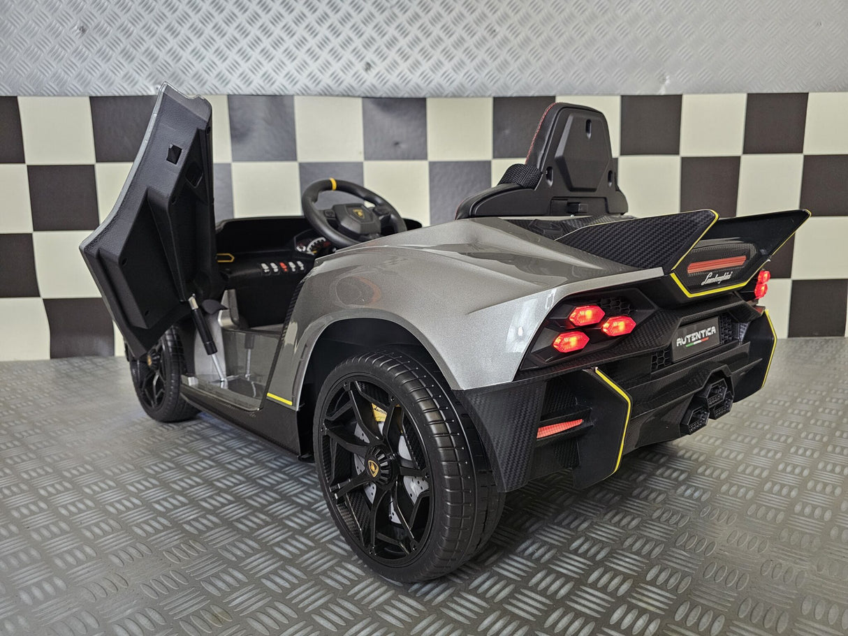 Electric children's car Lamborghini Auténtica 12 volt metallic gray