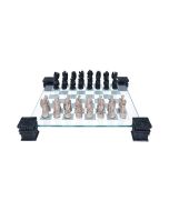Raised Fantasy Kingdom Of The Dragon Chess Set With Corner Towers 43cm