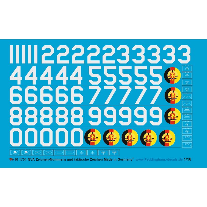 NVA Zeichen und große Nummern sowie taktische Zeichen