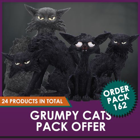 Small Black Cat Witches Familiar Figure Salem