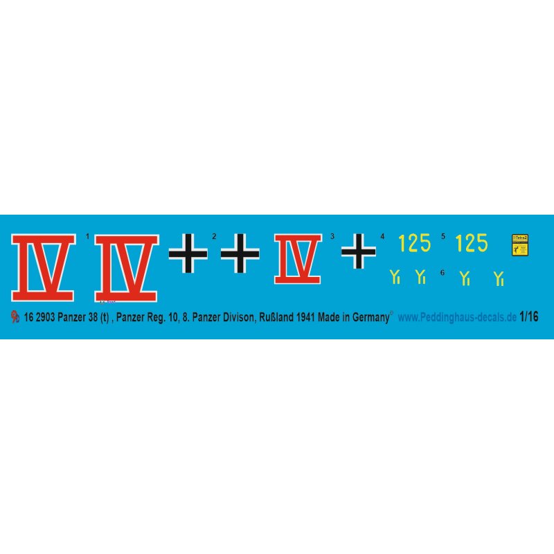 Panzer 38 (t) Panzerreg.10,der 8. Panzer Division , Russland 1941
