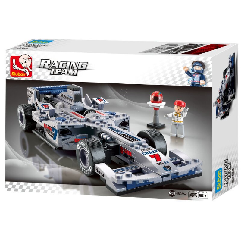 Racing Team Race Car Silver