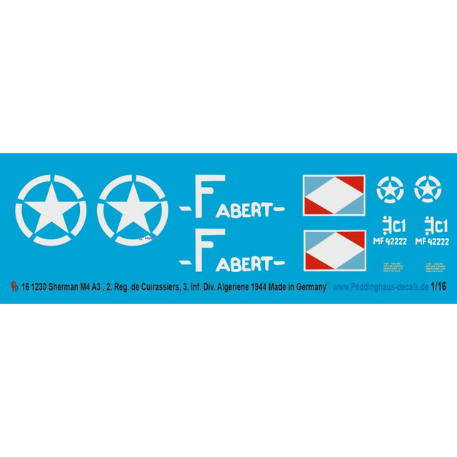 Sherman M4 A3 2. Reg de Cuirassiers , 3. Inf . Div Algerienne