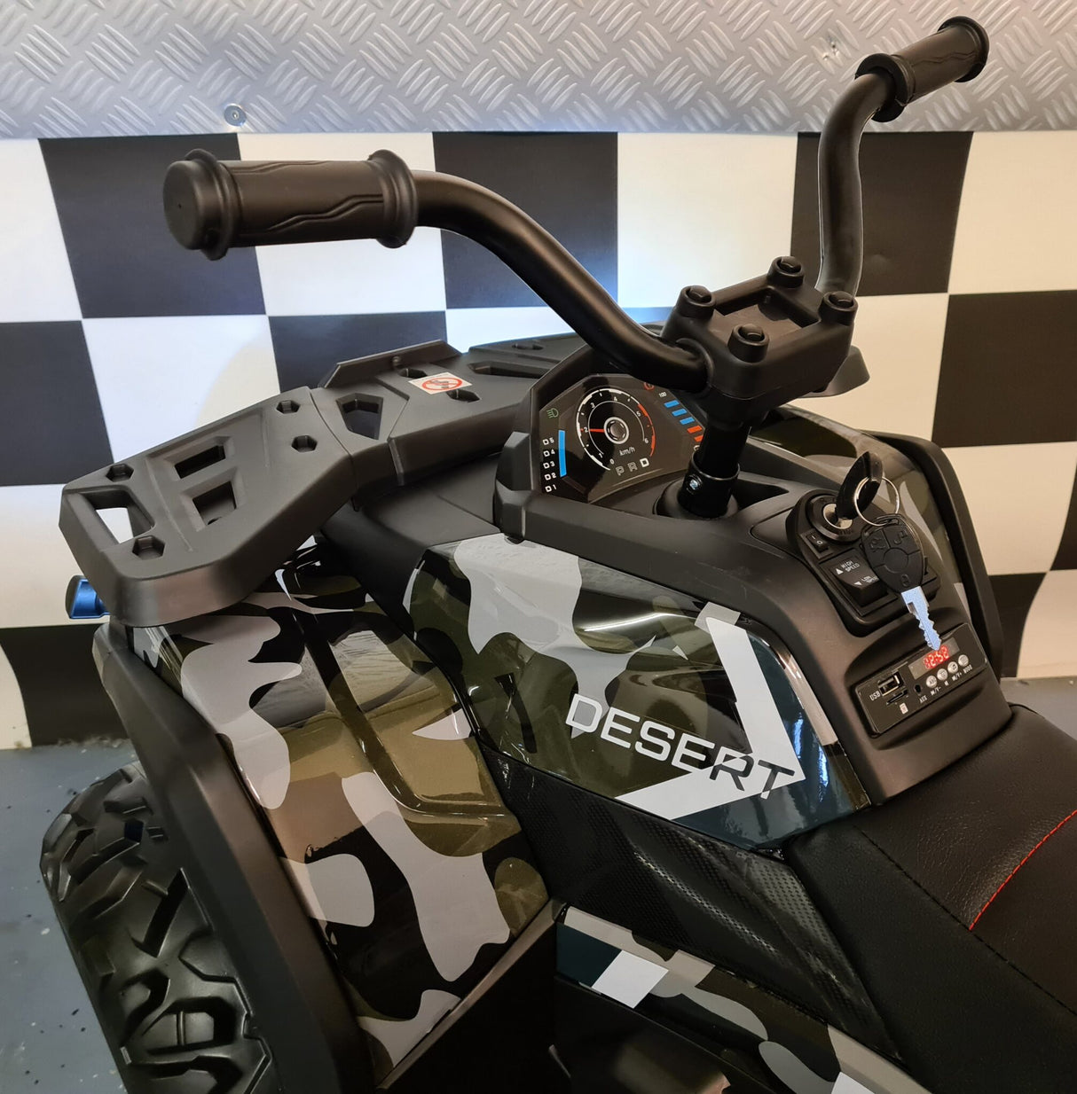 Electric quad Desert 12 volt camo green