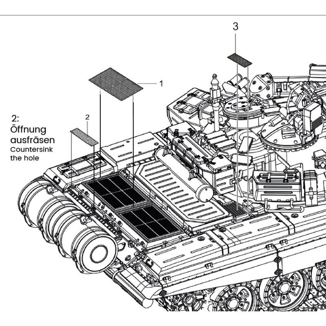 T-72 / T-90 brass protective grille