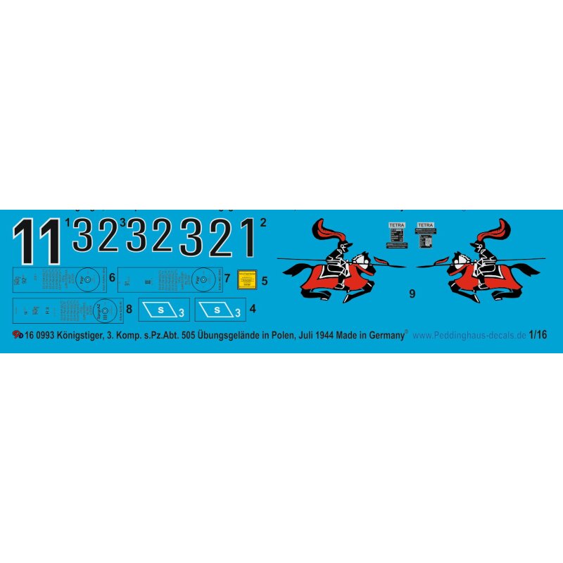 Tiger II 3. Komp. Schw. Heeres Panzer Abt. 505 Übungsglände Polen Juli 44
