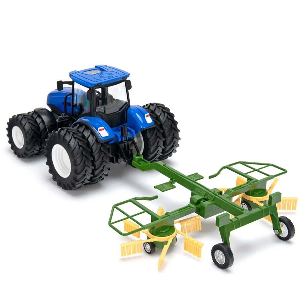 Fjernstyret traktor med høvender og tvillingehjul – Korody 1:24