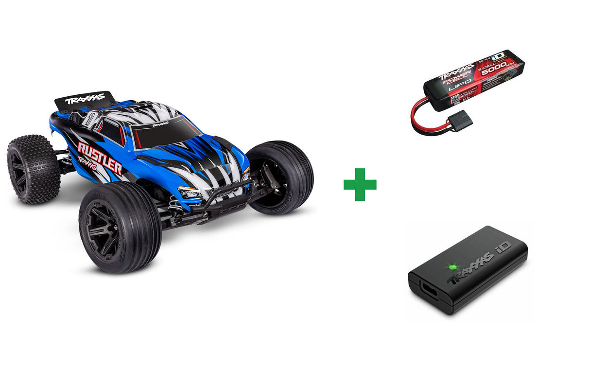Rustler 2WD 1/10 RTR TQ EHD Blue-X USB-C - With Battery/Charger