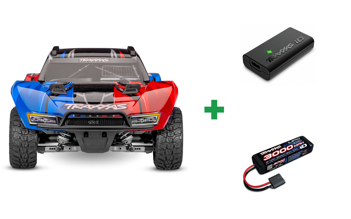 Kombopakke: Slash 4x4 1/10 HD VX3 BL 3S RTR + USB-C lader og 2S batteri