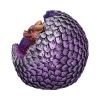 Red Geode Home Glittering Hatchling and Egg Figurine