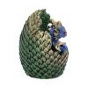 Blue Geode Home Glittering Hatchling and Egg Figurine