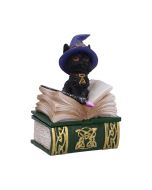 The Witches Litter Display of 36 Black Cat Familiars with a Decorated Stand
