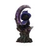 Grimalkin Witches Familiar Black Cat and Crescent Moon Figurine