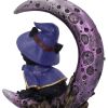 Grimalkin Witches Familiar Black Cat and Crescent Moon Figurine