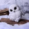 Feathers Cute Round Snowy Owl Figurine