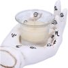 Palmist's Prediction White Chiromancy Hand Candle Holder