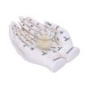 Palmist's Guide White Chiromancy Hands Candle Holder