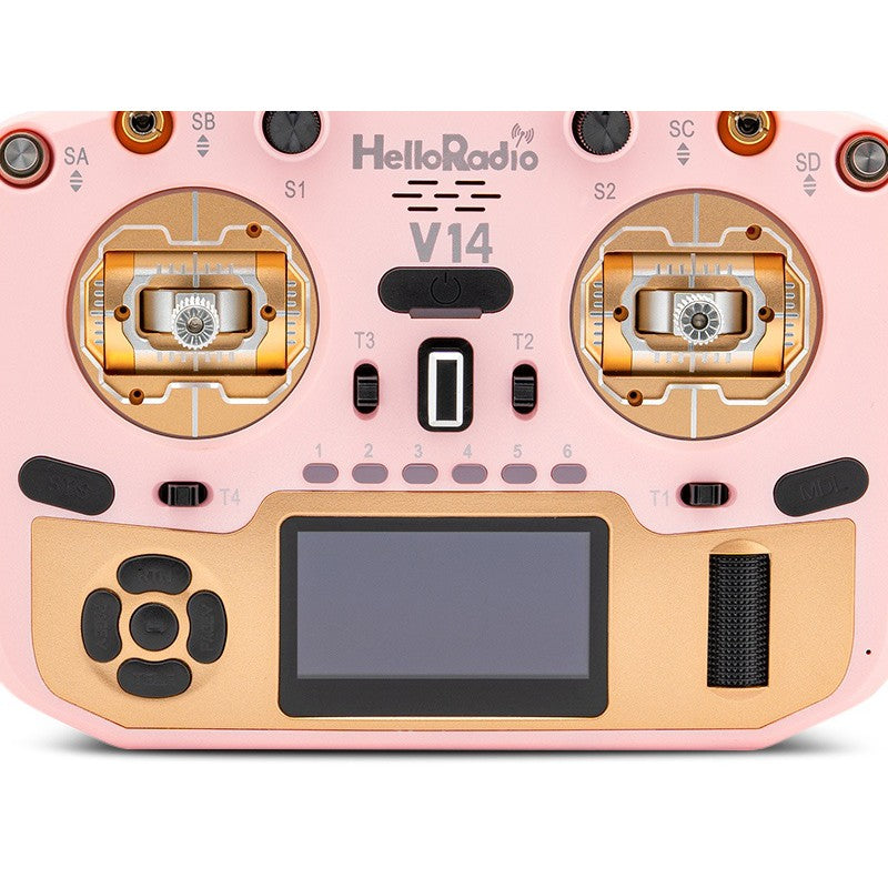 V14 MAX R9 OLED 2,4GHz 4in1 LBT Radio (Multimode - M2) - Gold/Pink