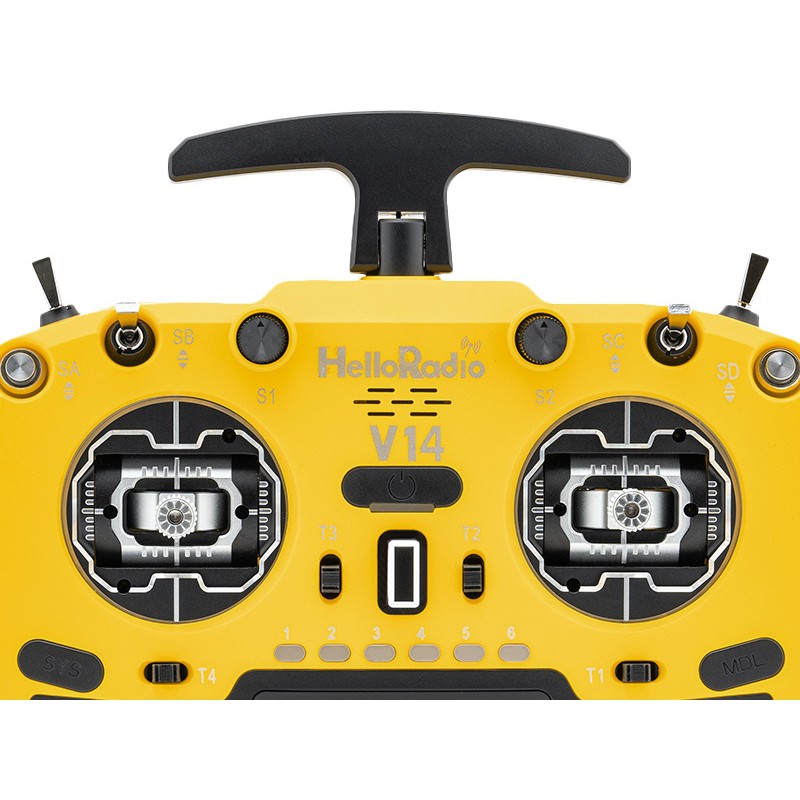 V14 MAX R9 OLED 2,4GHz ELRS LBT Radio (Multimode - M2) - Black/Jaune