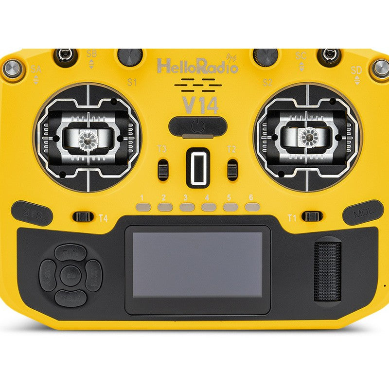 V14 MAX R9 OLED 2,4GHz ELRS LBT Radio (Multimode - M2) - Black/Jaune