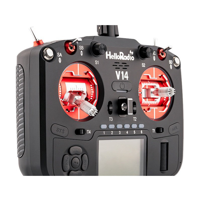 V14 MAX R9 OLED 2,4GHz ELRS LBT Radio (Multimode - M2) - Black/Red