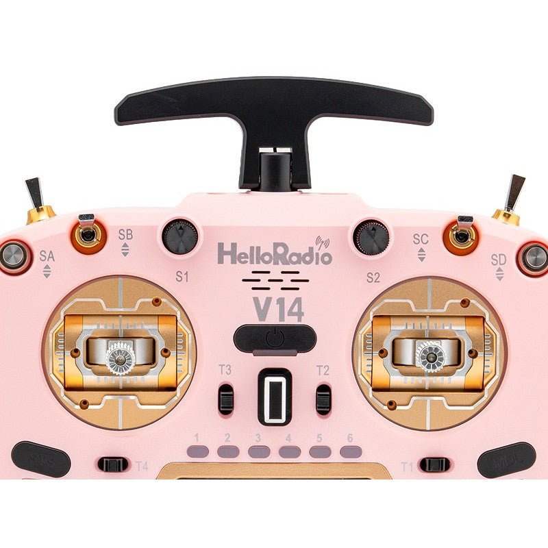 V14 MAX R9 OLED 2,4GHz ELRS LBT Radio (Multimode - M2) - Gold/Pink