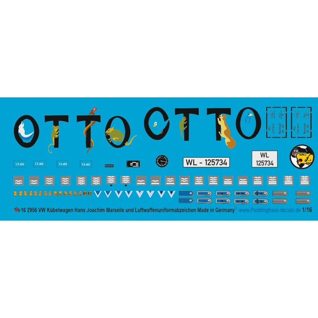VW Kübelwagen Hans Joachim Marseile und Luftwaffenuniformabzeichen