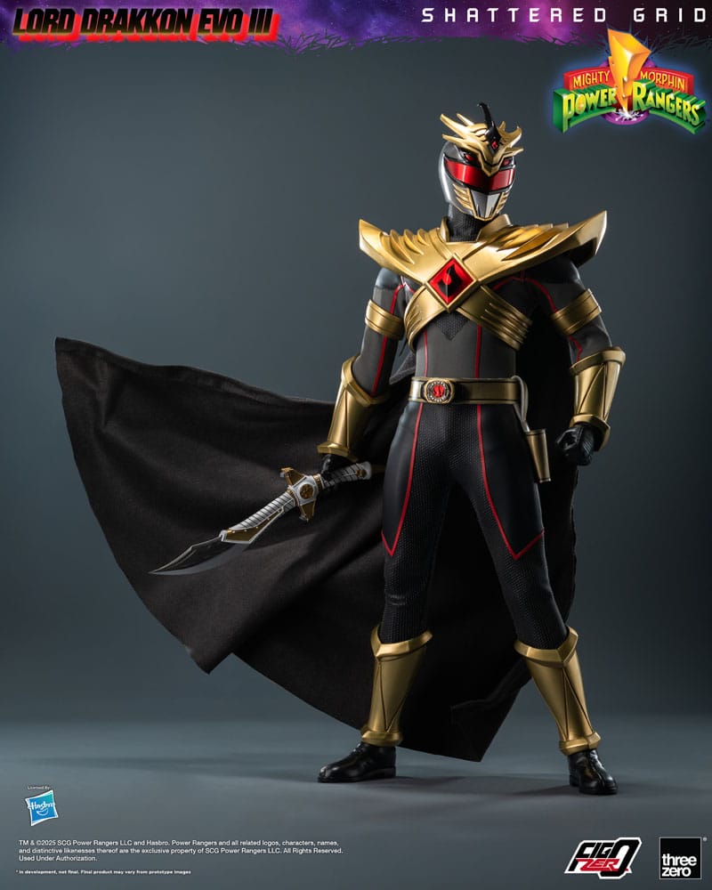 Mighty Morphin Power Rangers Shattered Grid FigZero Action Figure 1/6 Lord Drakkon Evo III 30 cm