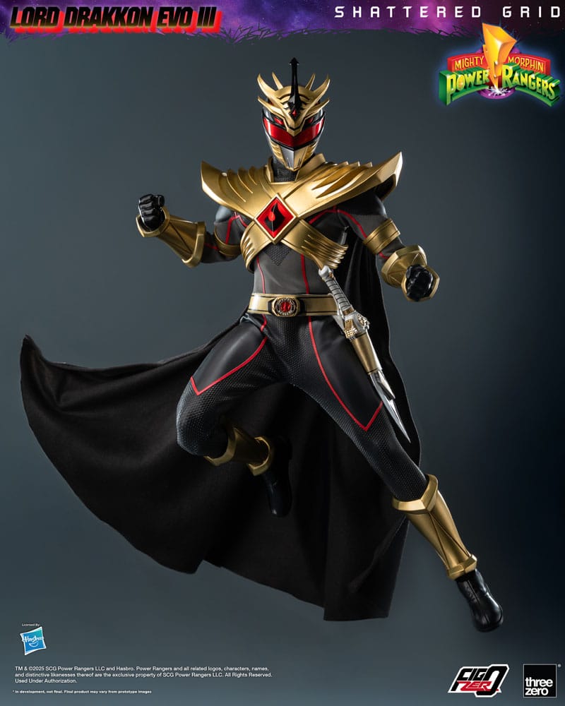 Mighty Morphin Power Rangers Shattered Grid FigZero Action Figure 1/6 Lord Drakkon Evo III 30 cm