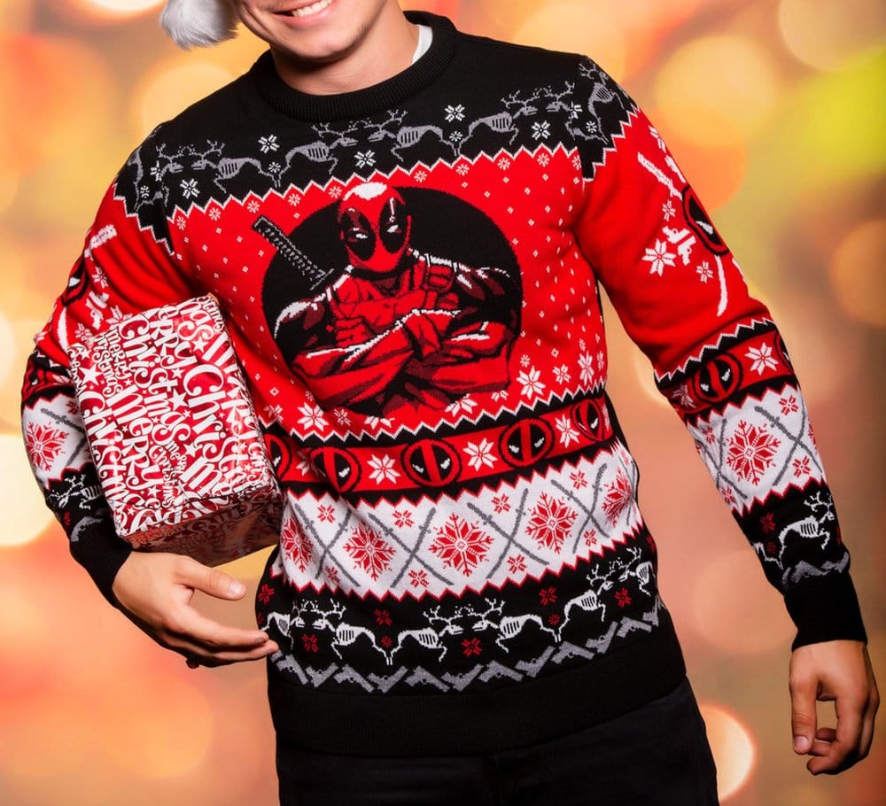 Deadpool Christmas Sweater Size L