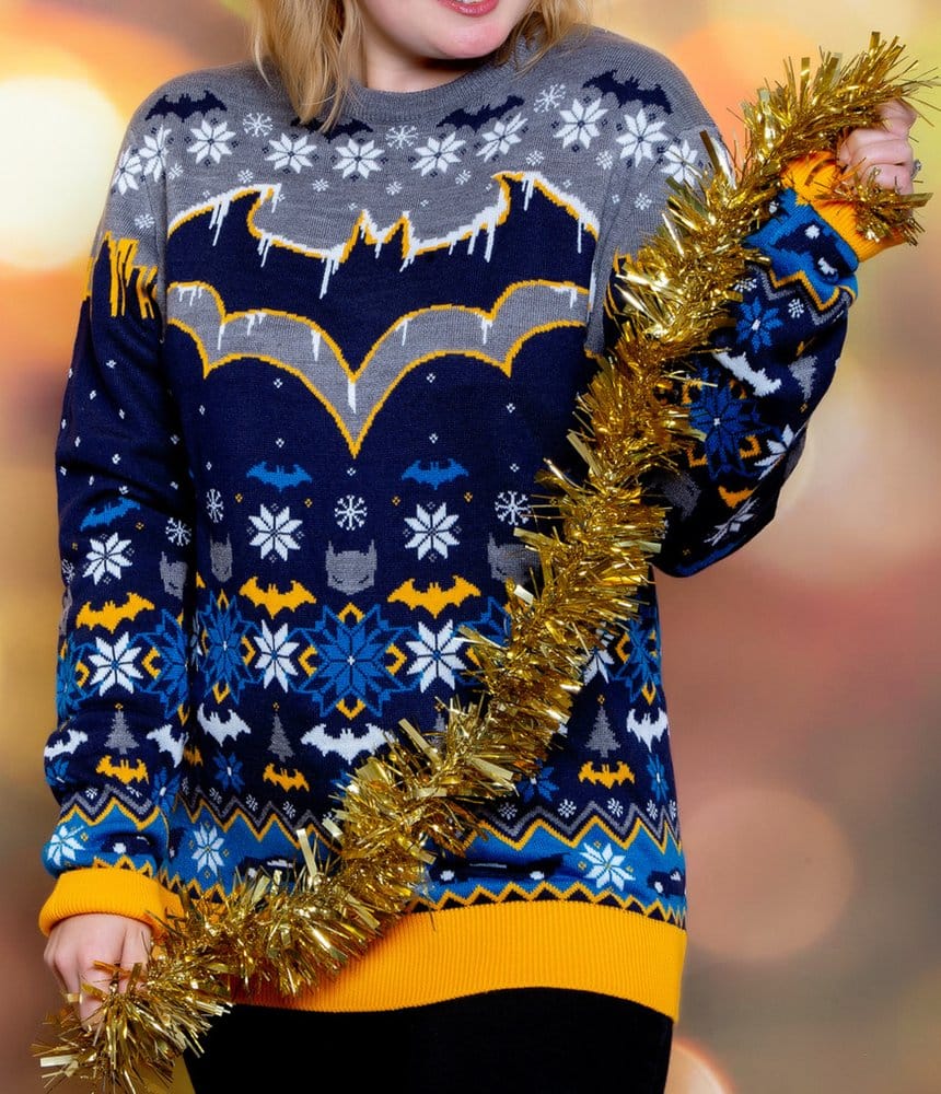Batman Christmas Sweater Frosty Size L